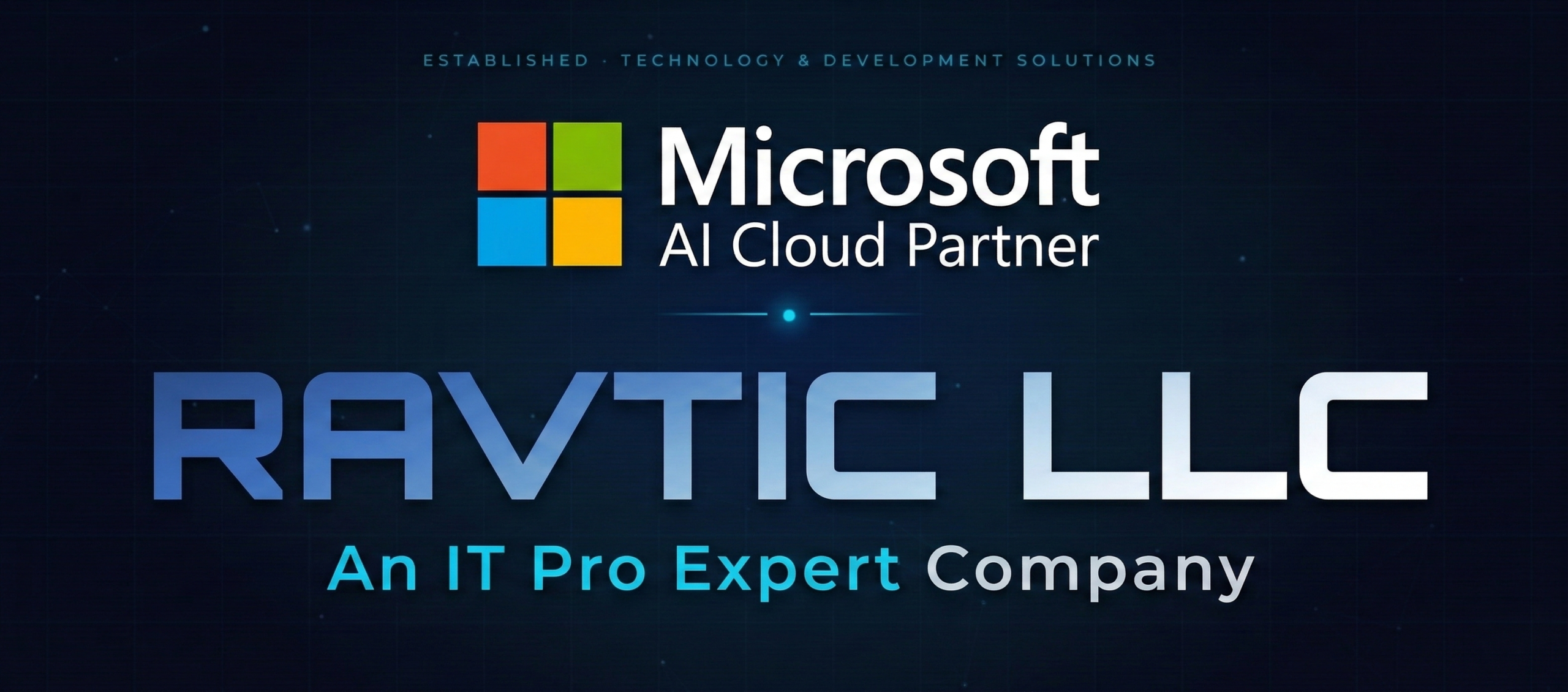 Microsoft AI Cloud Partner badge for Ravtic LLC, trading as IT Pro Expert